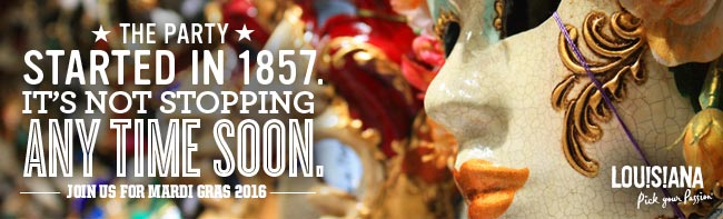 The Party Started in 1857. It's Not Stopping Any Time Soon. Join Us for Mardi Gras 2016.